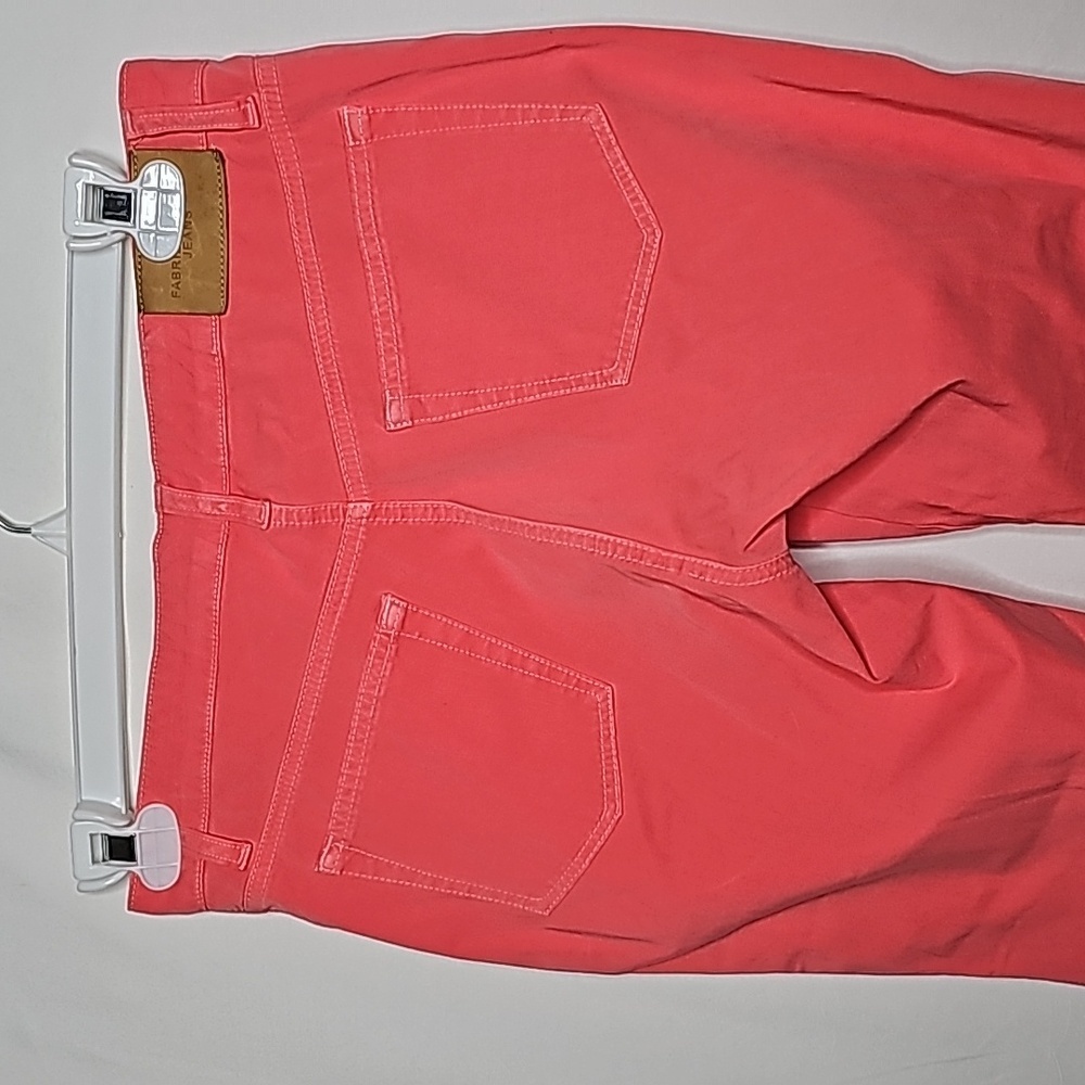 Fabrizio Gianni cotton twill stretch straight leg melon pink comfort pants sz 8 - Picture 6 of 7
